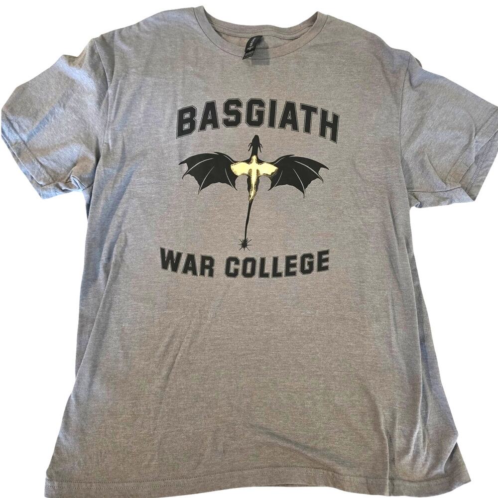 Basgiath War College Grey T shirt size Large